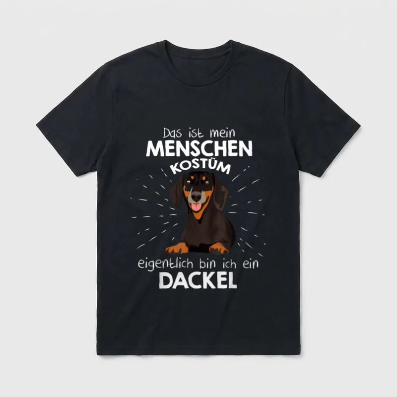 Mein Menschen Kostüm Bin ich T-Shirt – Klassisches T-Shirt in Schwarz