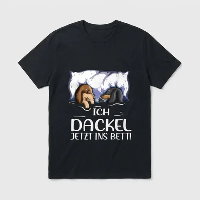 Hunde Pyjama Ich Dackel T-Shirt – Klassisches T-Shirt in Schwarz