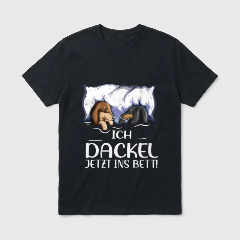 Hunde Pyjama Ich Dackel T-Shirt – Klassisches T-Shirt in Schwarz