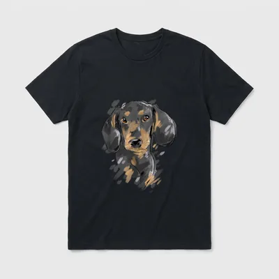 Dackel Dackel Mama Teckel T-Shirt 0346 – Klassisches T-Shirt in Schwarz