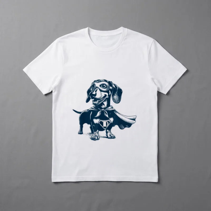 Super Weenie Held Dackel T-Shirt – Klassisches T-Shirt in Schwarz