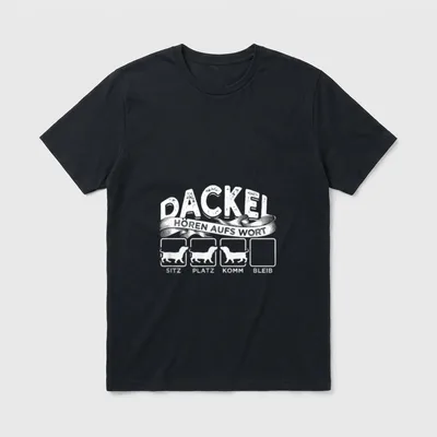 Hunde Dackel Dachshund Zubehör T-Shirt – Klassisches T-Shirt in Schwarz