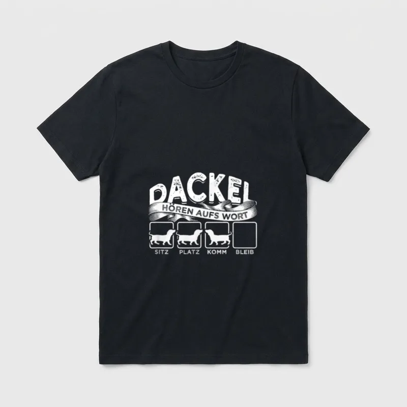 Hunde Dackel Dachshund Zubehör T-Shirt – Klassisches T-Shirt in Schwarz