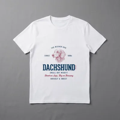 Retro-Stil Vintage Dackel T-Shirt – Klassisches T-Shirt in Schwarz