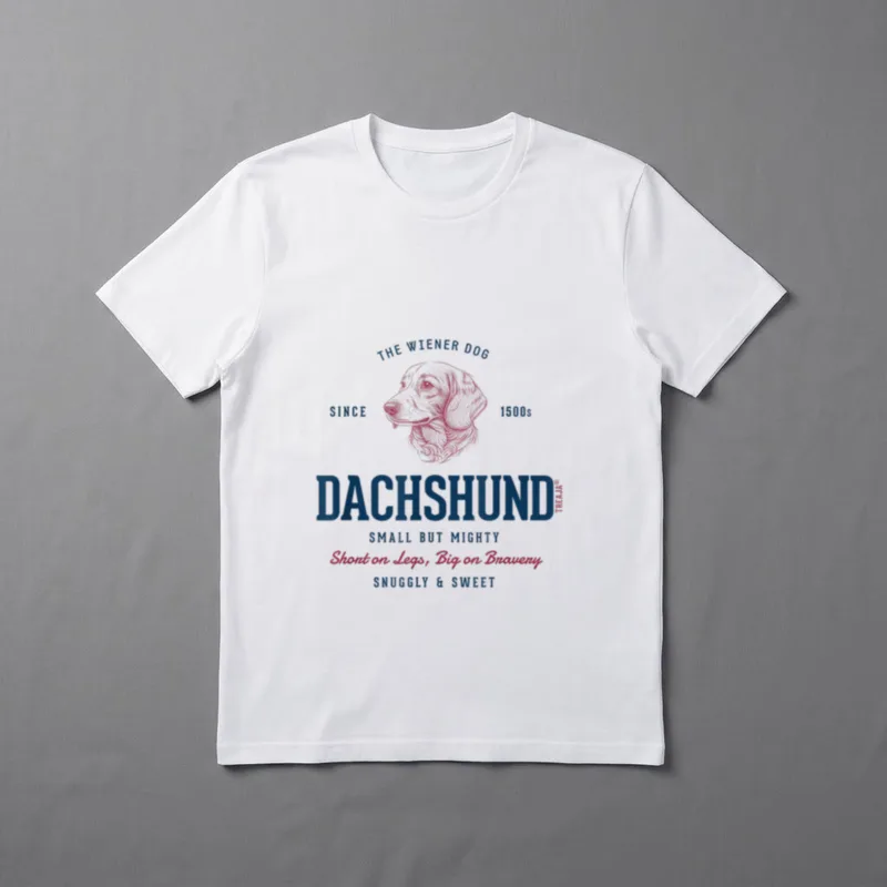 Retro-Stil Vintage Dackel T-Shirt – Klassisches T-Shirt in Schwarz