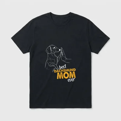 Dackel Mama Dackel Best T-Shirt – Klassisches T-Shirt in Schwarz