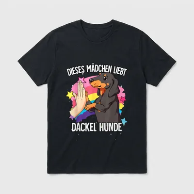 Dieses Mädchen Liebt Dackel T-Shirt – Klassisches T-Shirt in Schwarz