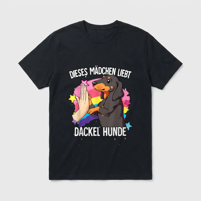 Dieses Mädchen Liebt Dackel T-Shirt – Klassisches T-Shirt in Schwarz