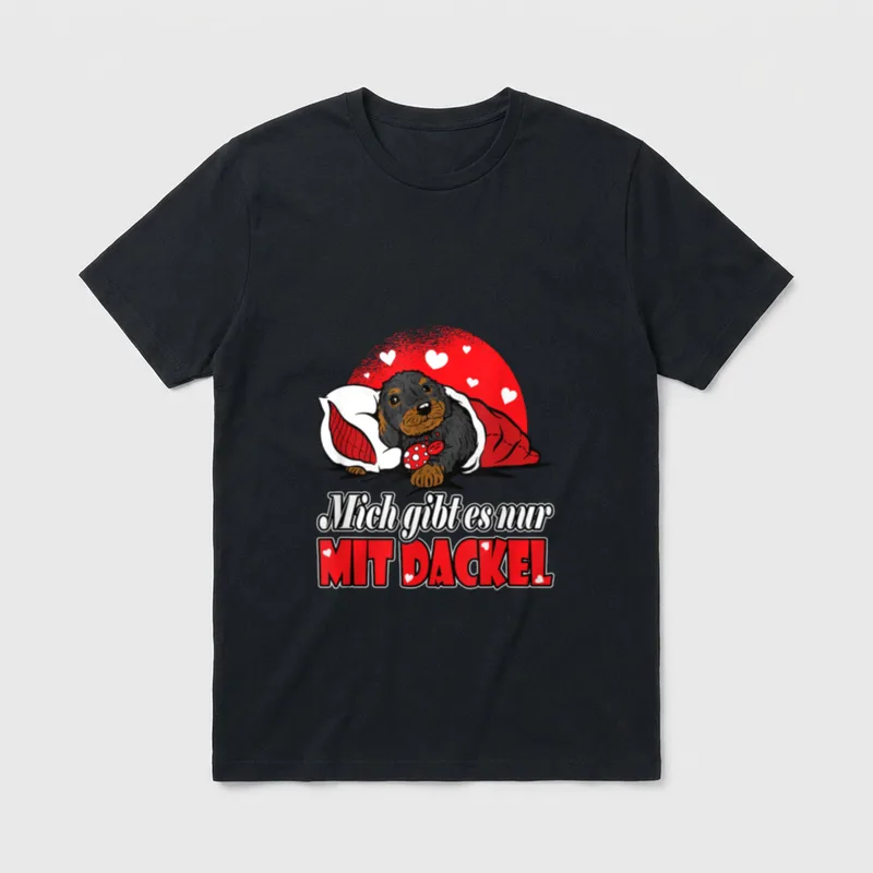 Tierfreunde Pyjama Dackel Welpe T-Shirt – Klassisches T-Shirt in Schwarz
