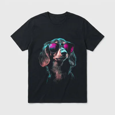 Dackel Hund Motiv Haustier T-Shirt – Klassisches T-Shirt in Schwarz