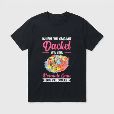 Oma Großmutter Dackel T-Shirt – Klassisches T-Shirt in Schwarz