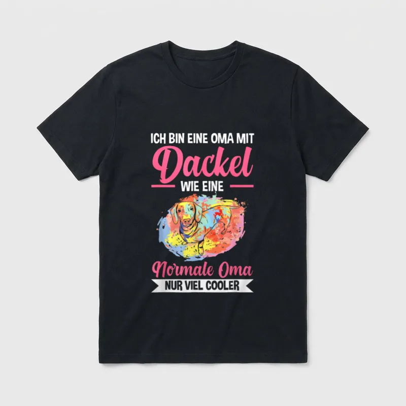 Oma Großmutter Dackel T-Shirt – Klassisches T-Shirt in Schwarz