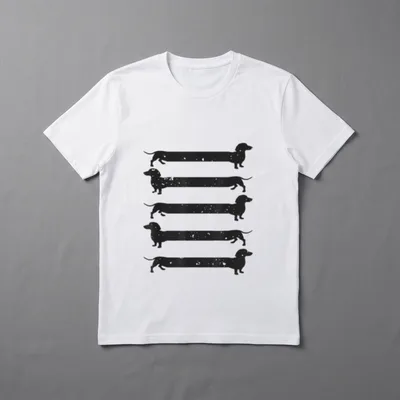 Dackel Hund Dachshund Vintage T-Shirt – Klassisches T-Shirt in Schwarz