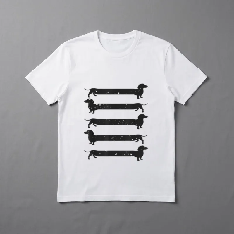 Dackel Hund Dachshund Vintage T-Shirt – Klassisches T-Shirt in Schwarz