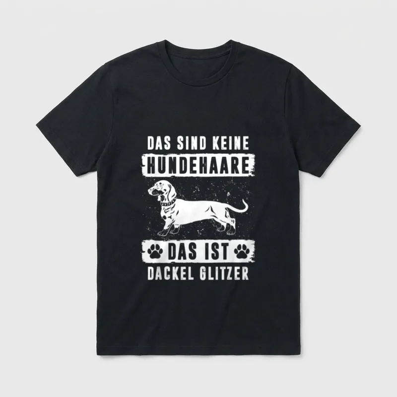 Das Sind Keine Hundehaare T-Shirt 0395 – Klassisches T-Shirt in Schwarz