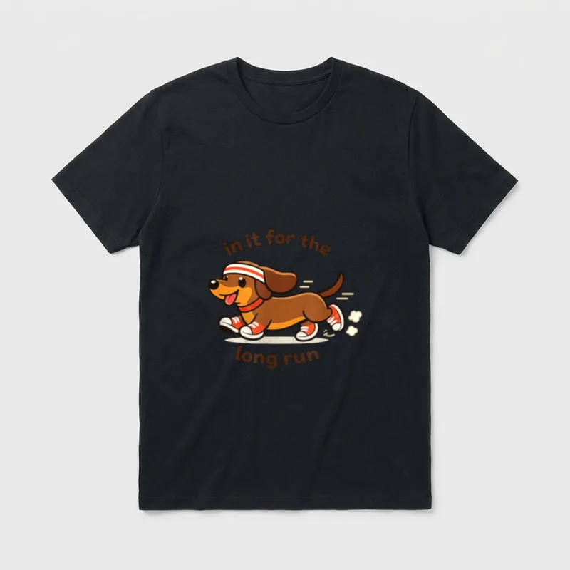Running Dackel In It T-Shirt – Klassisches T-Shirt in Schwarz