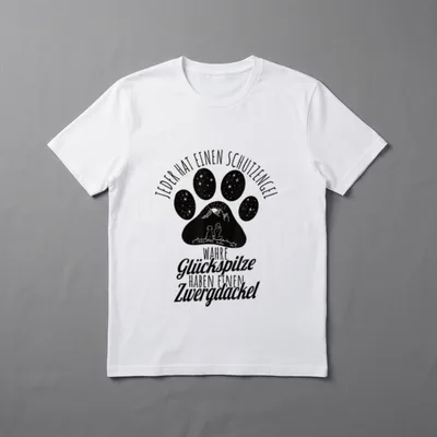 Zwergdackel Dackel Schutzengel Hunde T-Shirt – Klassisches T-Shirt in Schwarz