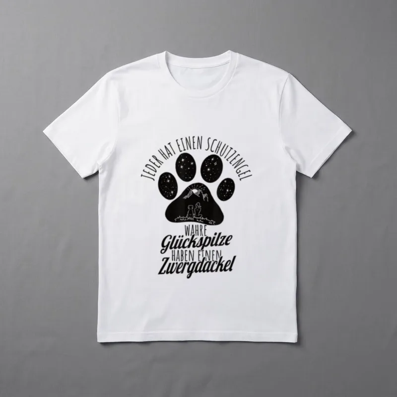 Zwergdackel Dackel Schutzengel Hunde T-Shirt – Klassisches T-Shirt in Schwarz