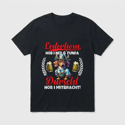 Dackel Tracht Oktoberfest Kostüm T-Shirt – Klassisches T-Shirt in Schwarz