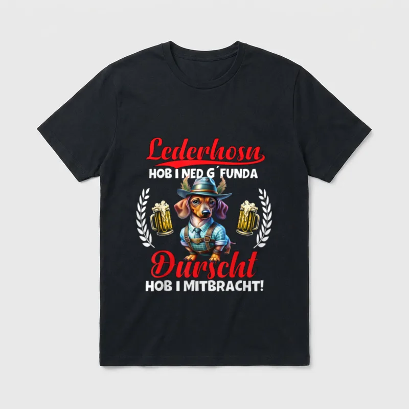 Dackel Tracht Oktoberfest Kostüm T-Shirt – Klassisches T-Shirt in Schwarz