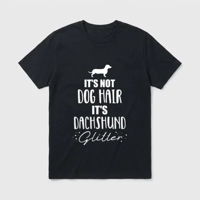 It's not dog hair Dackel T-Shirt – Klassisches T-Shirt in Schwarz