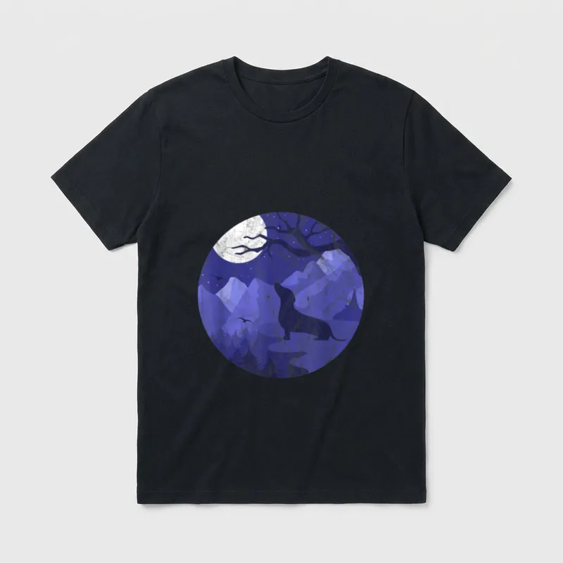 Dachshund Teckel jault vor T-Shirt – Klassisches T-Shirt in Schwarz