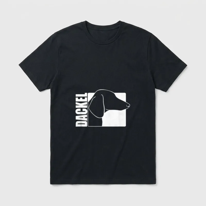 Dackel Profil Hunderasse Hunde T-Shirt – Klassisches T-Shirt in Schwarz