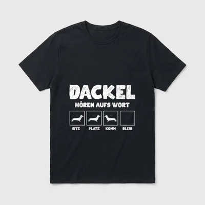 Dackel Tricks Hund Saussage T-Shirt – Klassisches T-Shirt in Schwarz