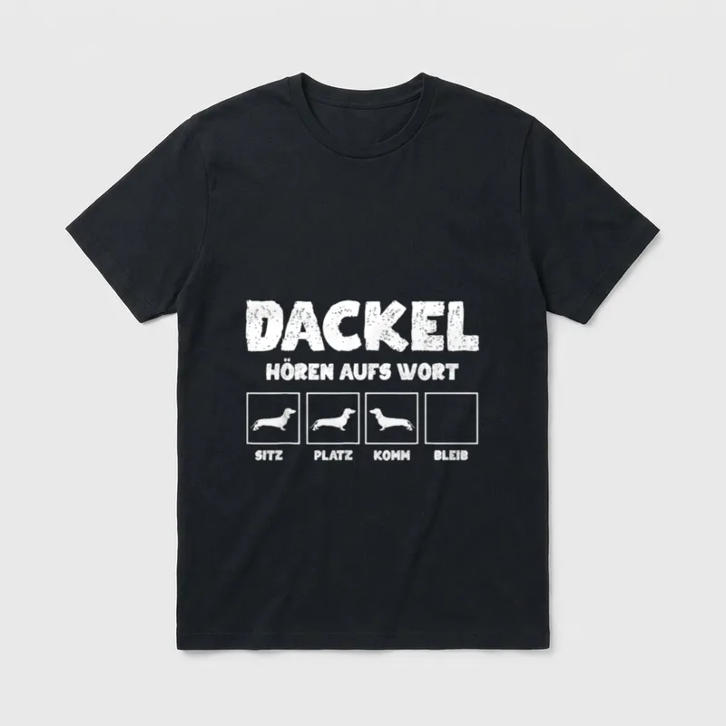Dackel Tricks Hund Saussage T-Shirt – Klassisches T-Shirt in Schwarz