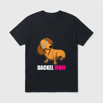 Dackel Mom Frauchen Hundeliebhaber T-Shirt – Klassisches T-Shirt in Schwarz