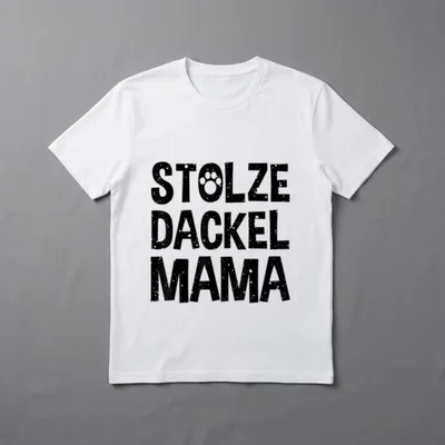 Stolze Dackel Mama Frauchen T-Shirt – Klassisches T-Shirt in Schwarz