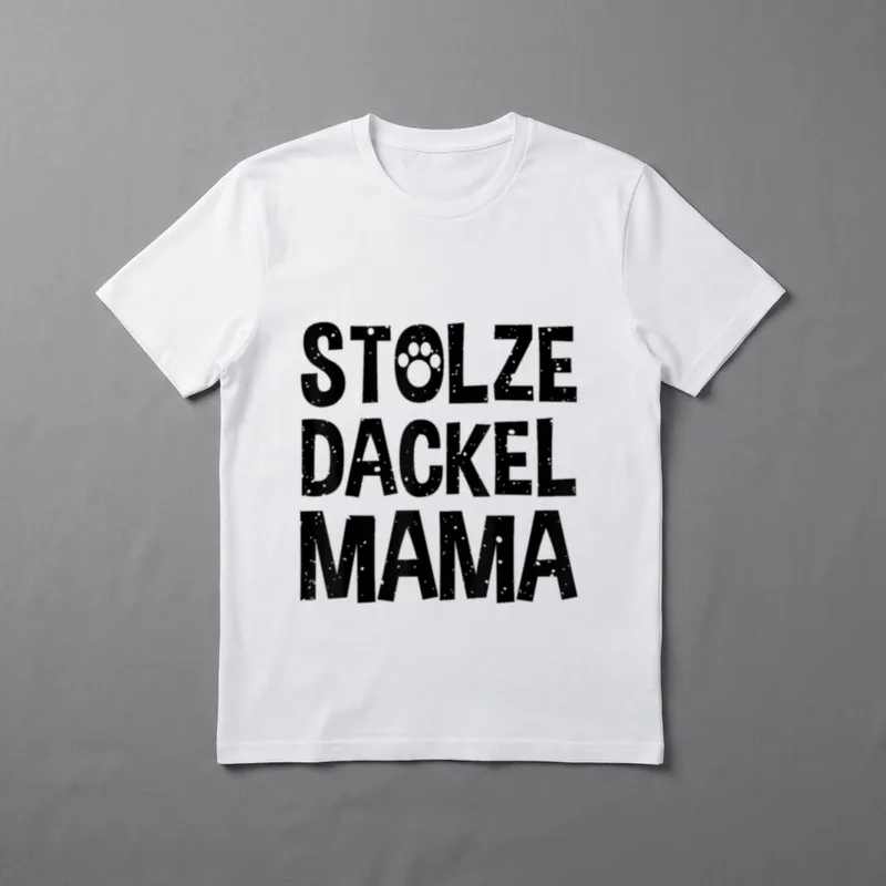 Stolze Dackel Mama Frauchen T-Shirt – Klassisches T-Shirt in Schwarz