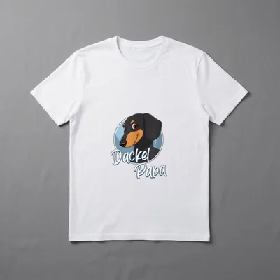 Dackel Papa mit Teckel T-Shirt – Klassisches T-Shirt in Schwarz