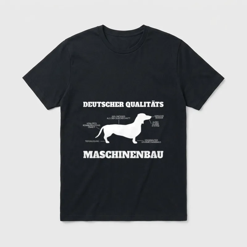 Dackel Hund Dachshund German T-Shirt – Klassisches T-Shirt in Schwarz
