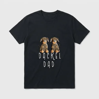 Dackel Papa T I Dachhund T-Shirt – Klassisches T-Shirt in Schwarz