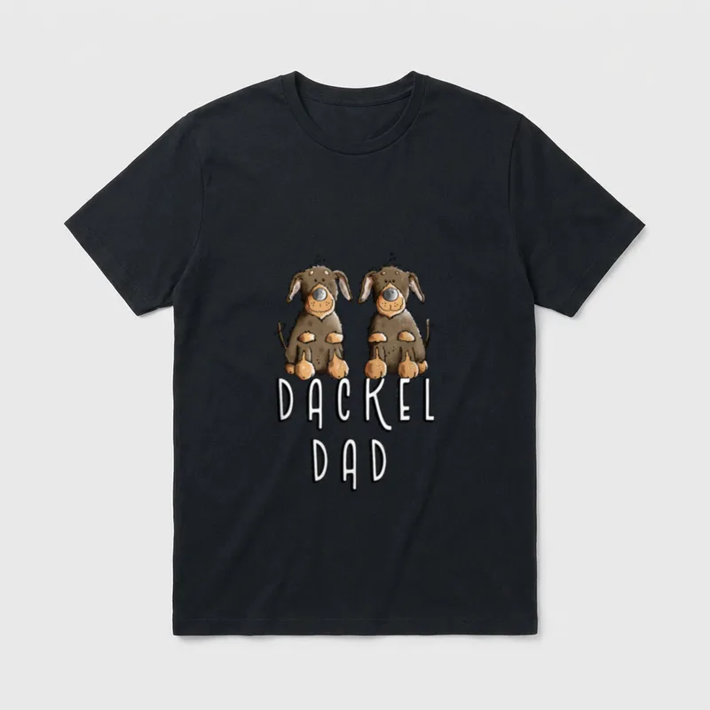 Dackel Papa T I Dachhund T-Shirt – Klassisches T-Shirt in Schwarz