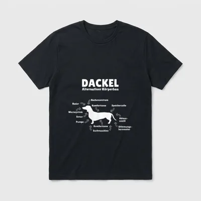 Die Anatomie des Hundes T-Shirt – Klassisches T-Shirt in Schwarz