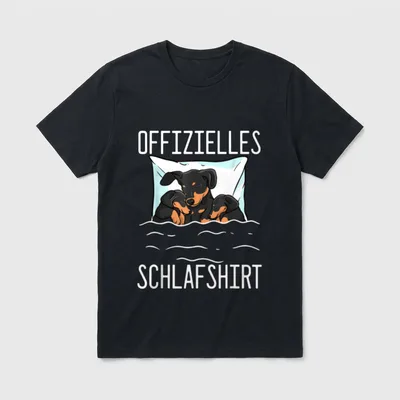 Offizielles Dackel-Schlafshirt T-Shirt 0439 – Klassisches T-Shirt in Schwarz