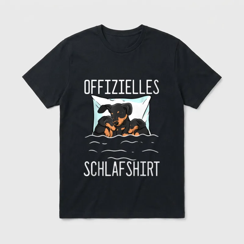 Offizielles Dackel-Schlafshirt T-Shirt 0439 – Klassisches T-Shirt in Schwarz