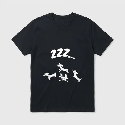 ZZZ Dackel zählen Dackel T-Shirt – Klassisches T-Shirt in Schwarz