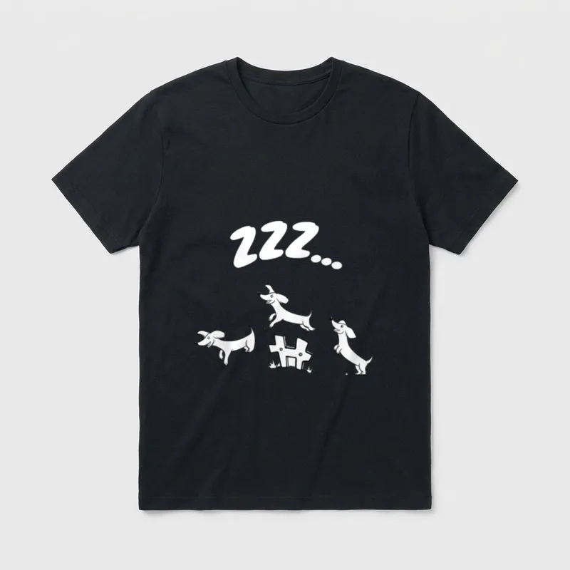 ZZZ Dackel zählen Dackel T-Shirt – Klassisches T-Shirt in Schwarz