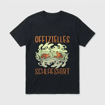 Offizielles Schlafshirt zwei schlafende T-Shirt – Klassisches T-Shirt in Schwarz