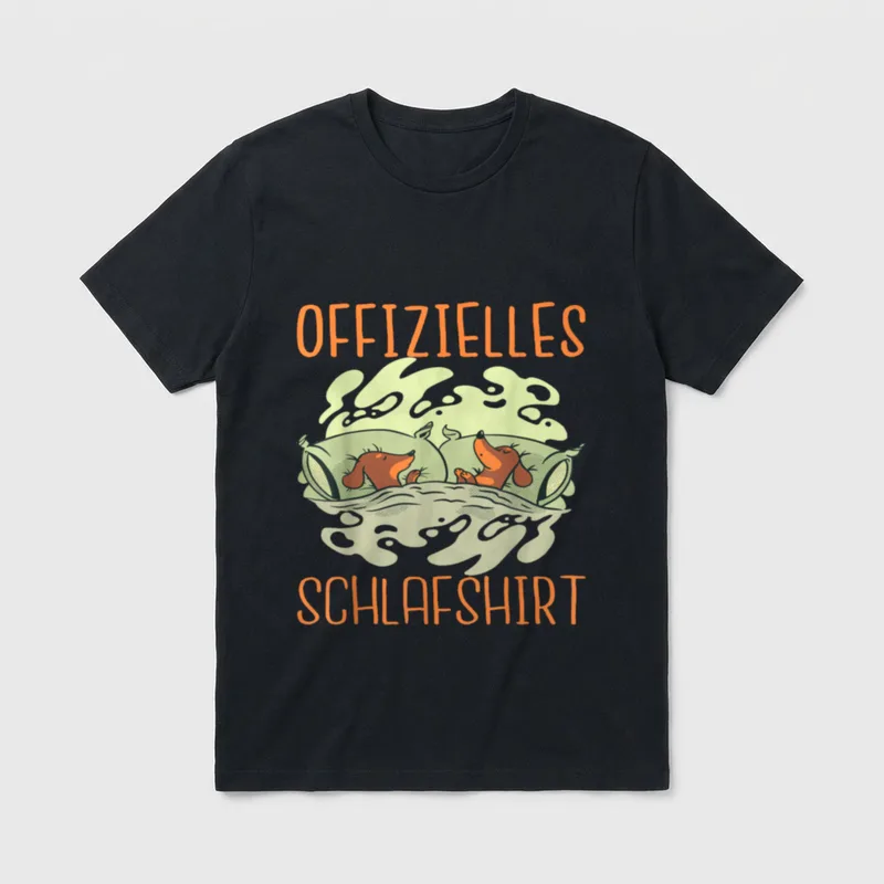 Offizielles Schlafshirt zwei schlafende T-Shirt – Klassisches T-Shirt in Schwarz