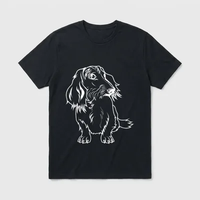 Rauhaardackel Zwergdackel Langhaardackel Hund T-Shirt – Klassisches T-Shirt in Schwarz
