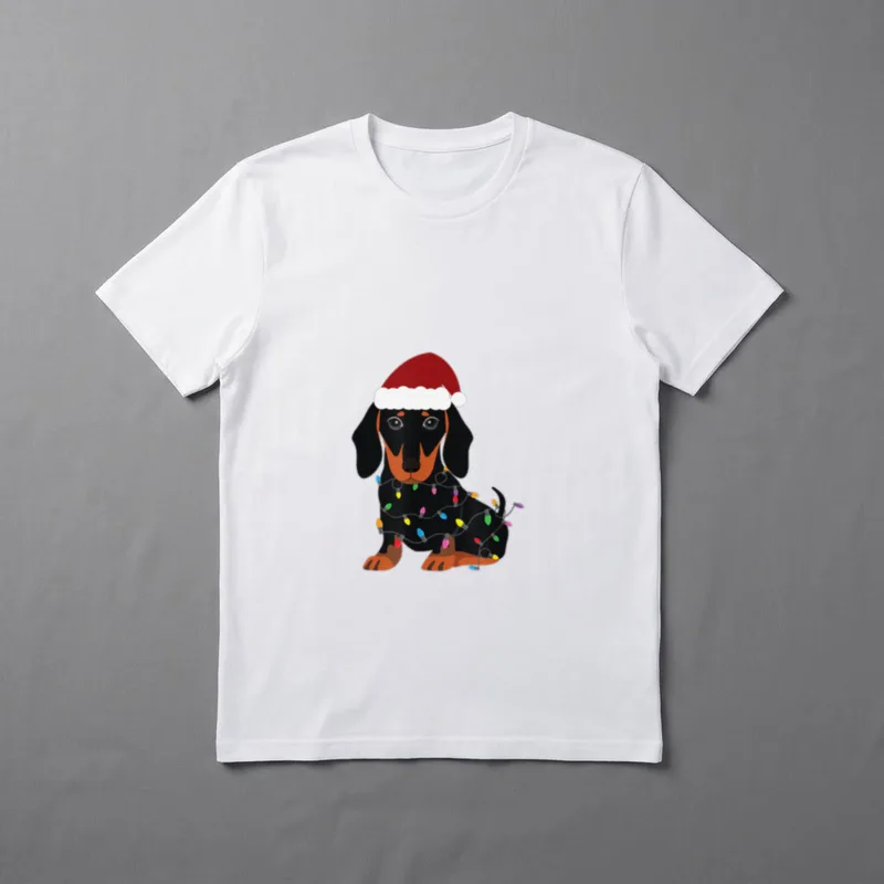 Dackel Dachshund Hund Weihnachten T-Shirt – Klassisches T-Shirt in Schwarz
