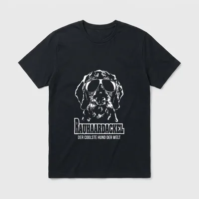 Rauhaardackel cooler Hund Hunde Spruch T-Shirt – Klassisches T-Shirt in Schwarz