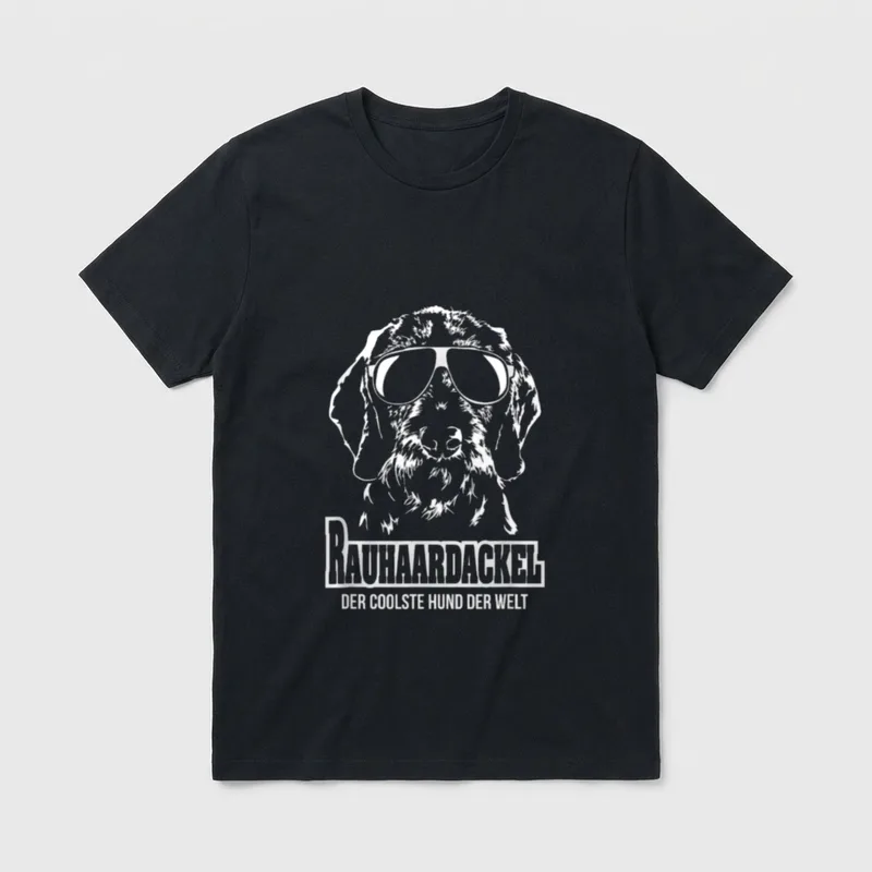 Rauhaardackel cooler Hund Hunde Spruch T-Shirt – Klassisches T-Shirt in Schwarz