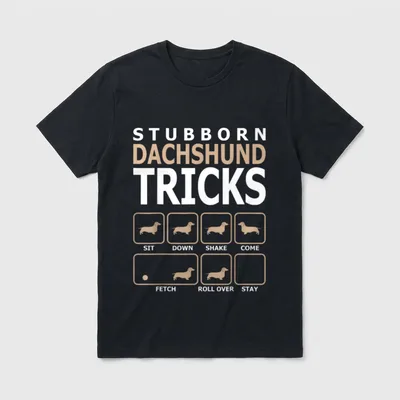 Hartnäckige Dackel Tricks T-Shirt – Klassisches T-Shirt in Schwarz