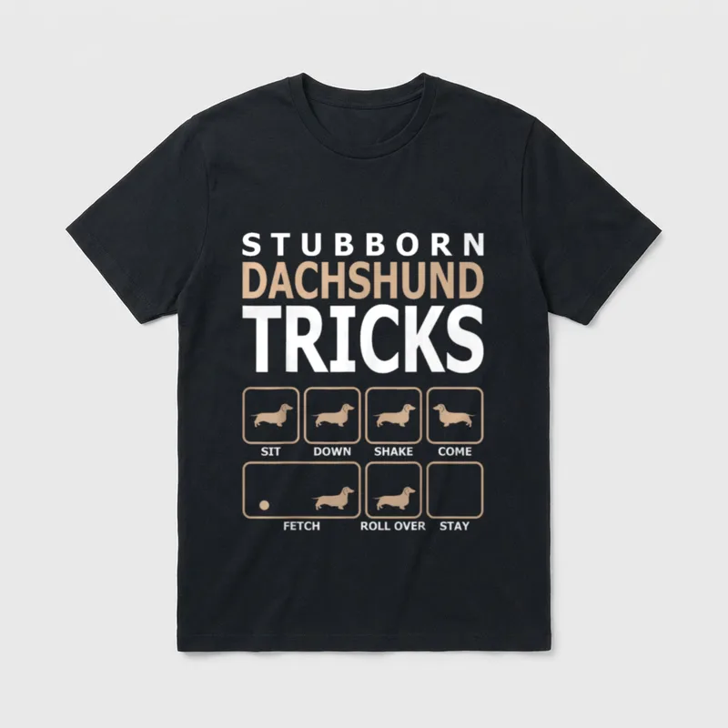 Hartnäckige Dackel Tricks T-Shirt – Klassisches T-Shirt in Schwarz