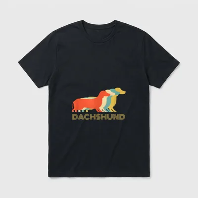 Dackel-Hunde-Liebhaber im Vintage-Look T-Shirt – Klassisches T-Shirt in Schwarz